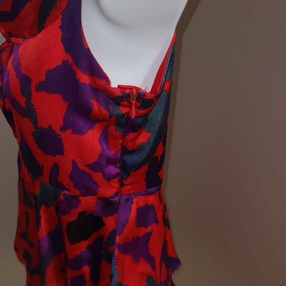 Red Print Ruffle Dress - Picture 3 of 5